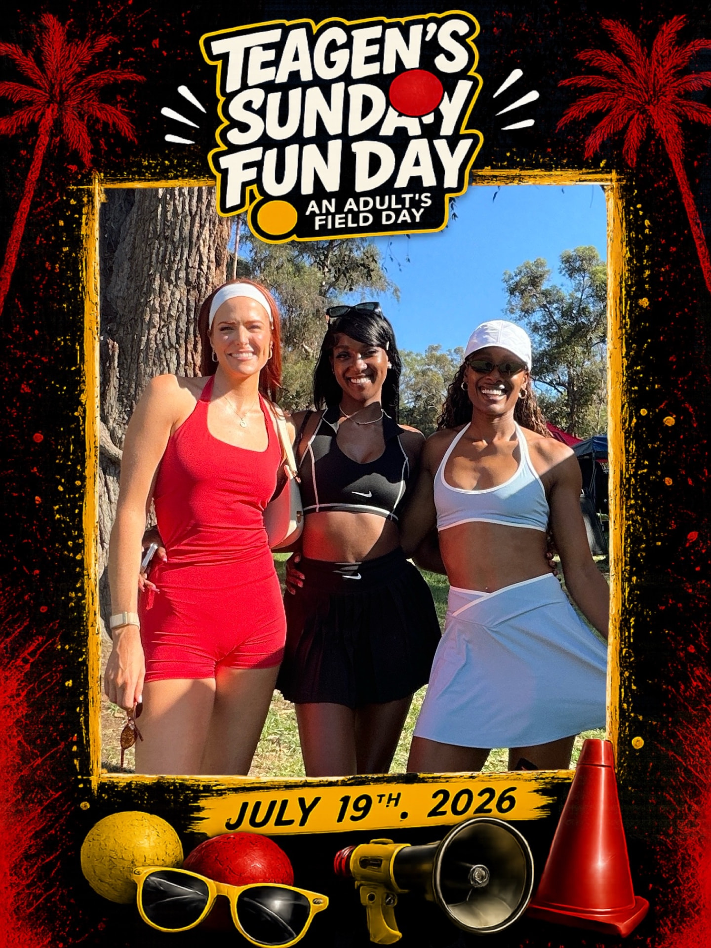 Custom branded photo booth overlay from a Los Angeles event